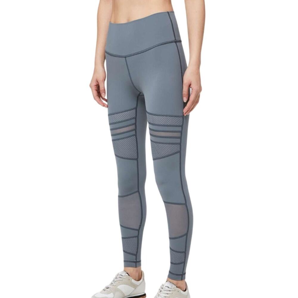 Lululemon NEW Wunder Under High-Rise Tight Mix & Mesh 28" Steam Blue Leggings